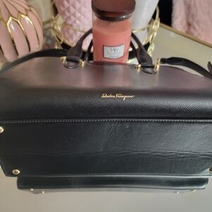 Salvatore Ferragamo Black Leather Handbag